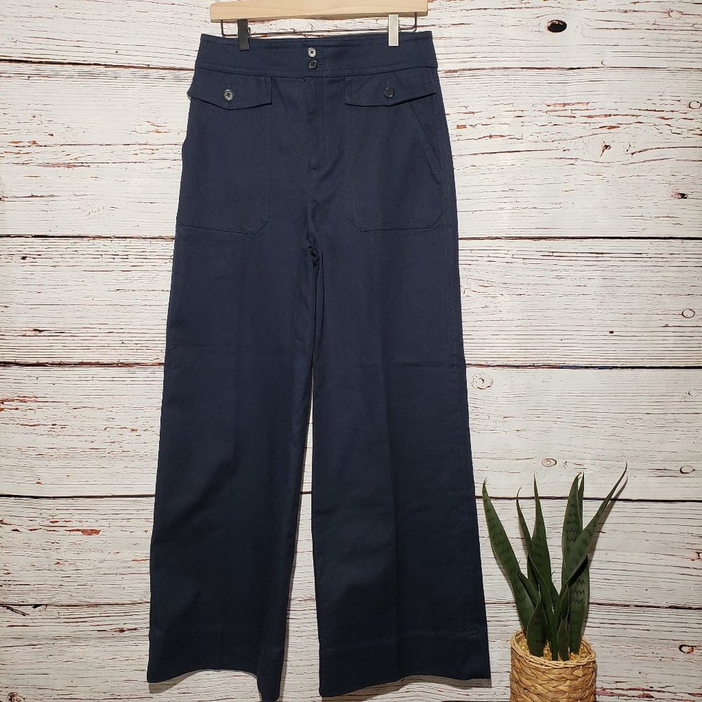 J Crew Officer patch-pocket wide-leg pant